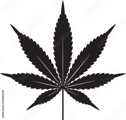 Weed Marijuana cannabis leaf vector icon logo illustration 