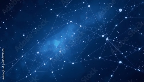 Abstract Network of Glowing Dots and Lines on a Grey Background, Representing Digital Connections

 photo