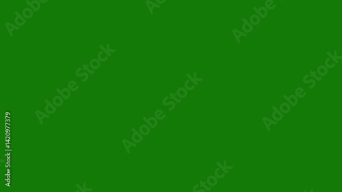 Animated white question mark icon green screen background animation.