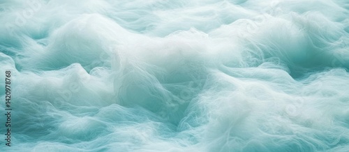 Wallpaper Mural Ethereal Blue Hues: An Abstract Landscape of Fluid Forms and Delicate Textures Torontodigital.ca