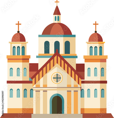 Majestic Christian Cathedral Silhouette