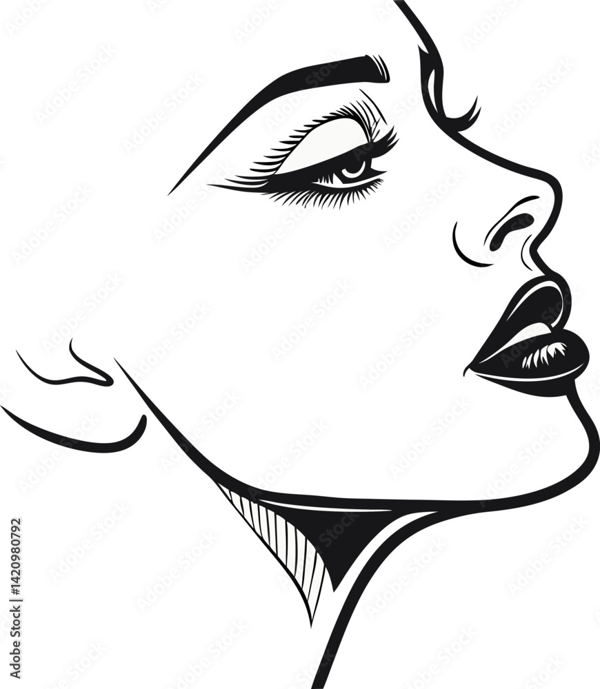 Beautiful woman, lip woman, face makeup on white background. Beautiful woman, lip woman, face makeup on white background.