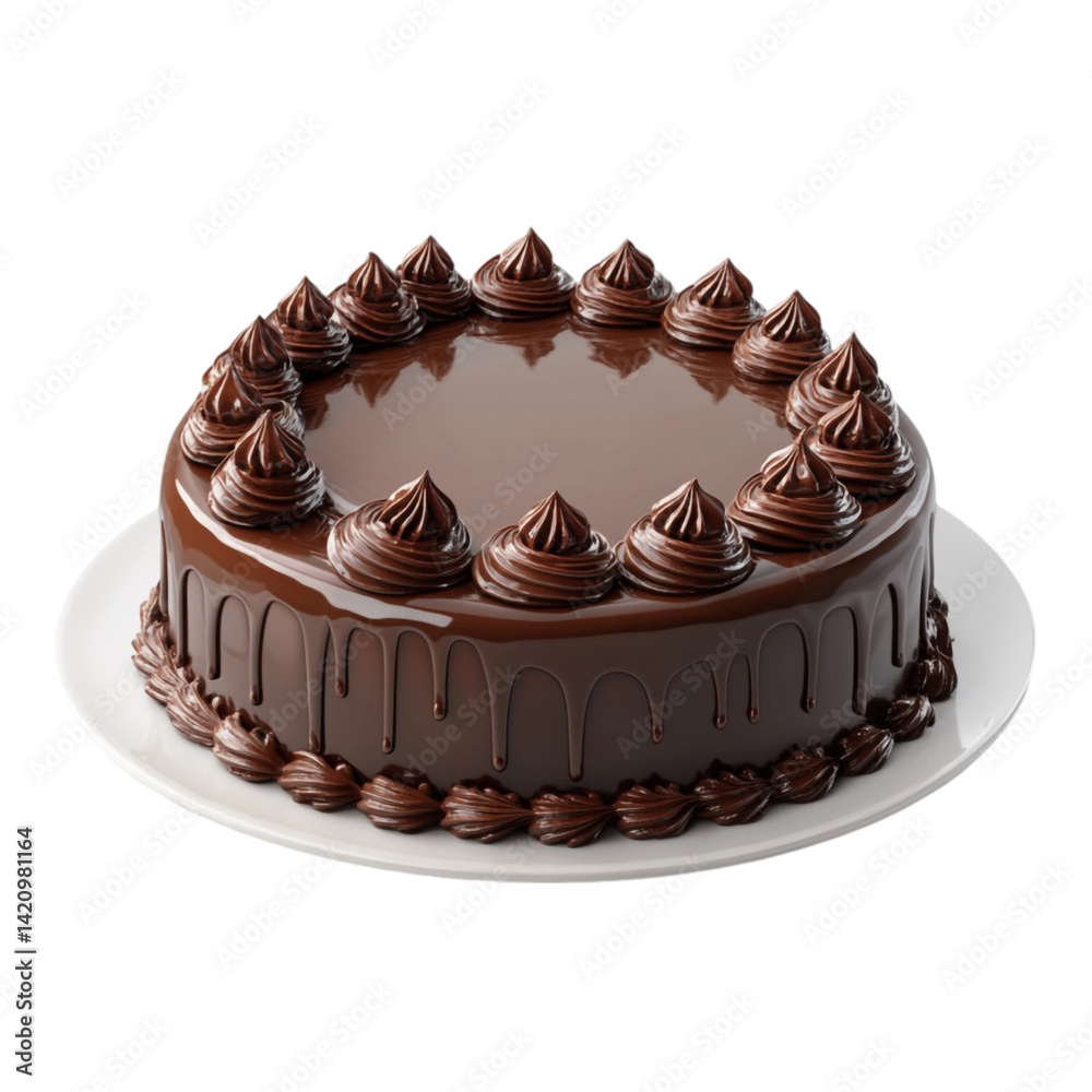Delicious chocolate cake rich frosting swirls and chocolate ganache drips Delicious chocolate cake rich frosting swirls and chocolate ganache drips