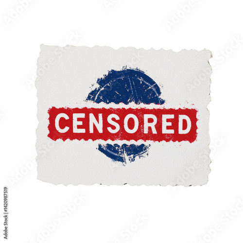 Distressed and restricted imagery depicting censorship, featuring redacted content