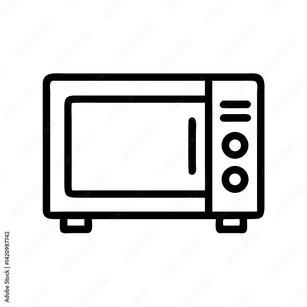 Microwave Oven with Side Handle Icon Design Microwave Oven with Side Handle Icon Design