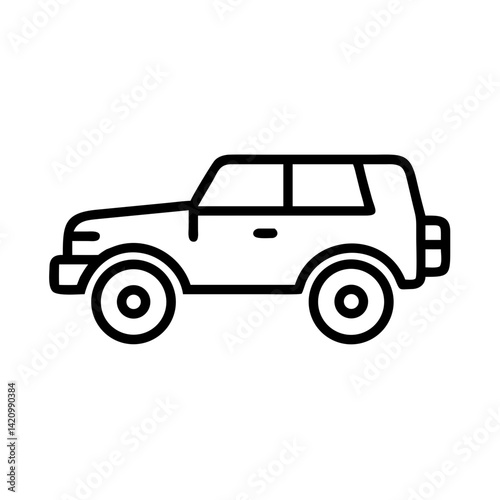 Military SUV Vehicle Icon Design