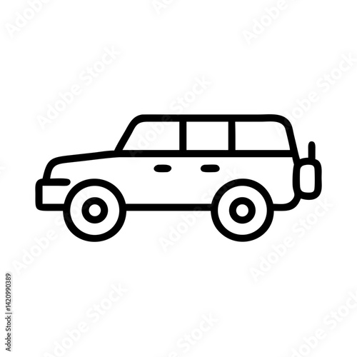 Military SUV Vehicle Icon Design
