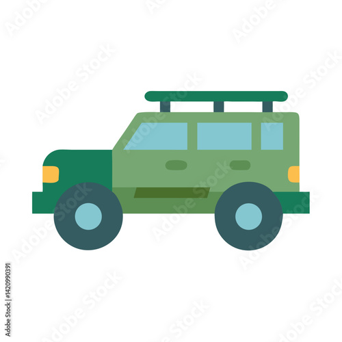 Military SUV Vehicle Icon Design