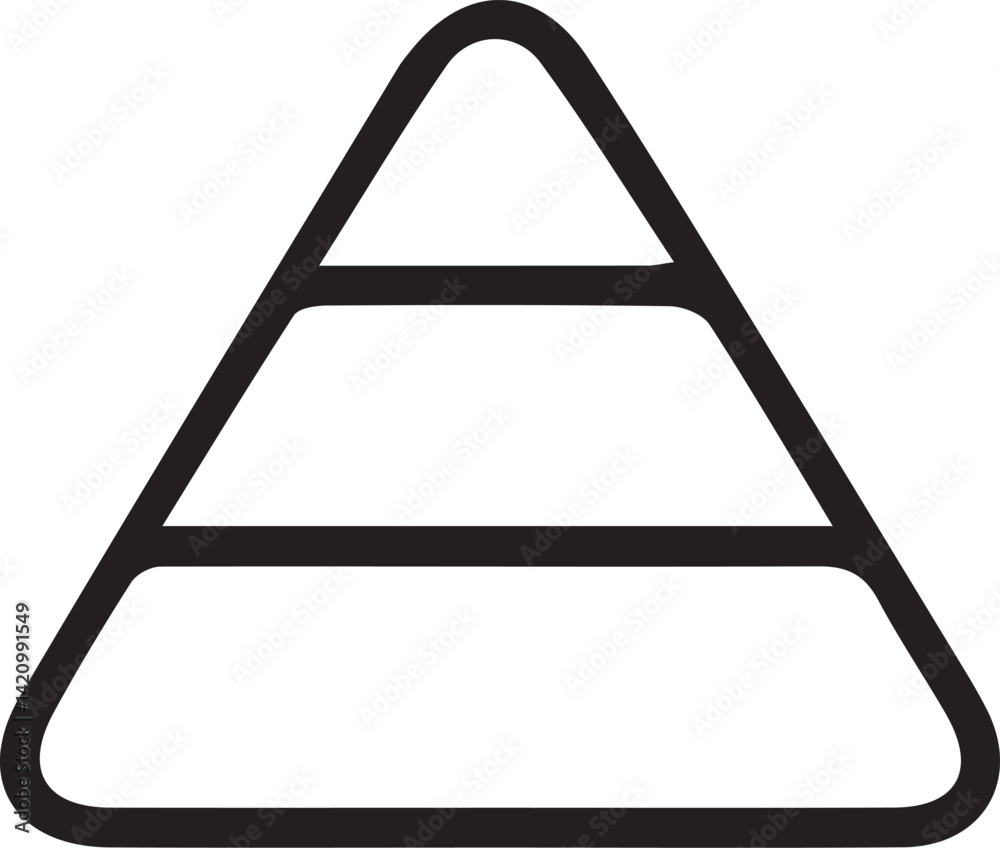 Pyramid Hierarchy Icon Outline Vector for Business and Infographic Use Pyramid Hierarchy Icon Outline Vector for Business and Infographic Use