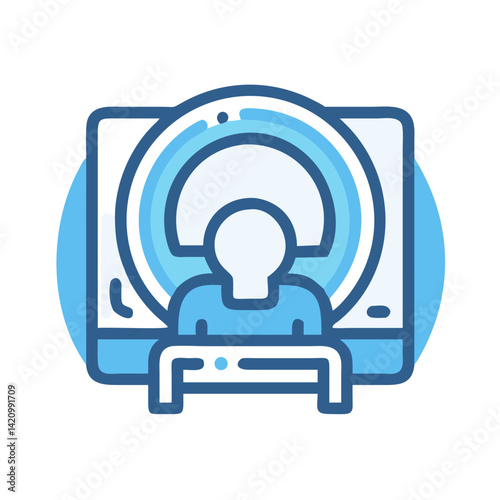 CT Scan Icon Representing Medical Imaging and Diagnostic Radiology