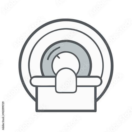 CT Scan Icon Representing Medical Imaging and Diagnostic Radiology