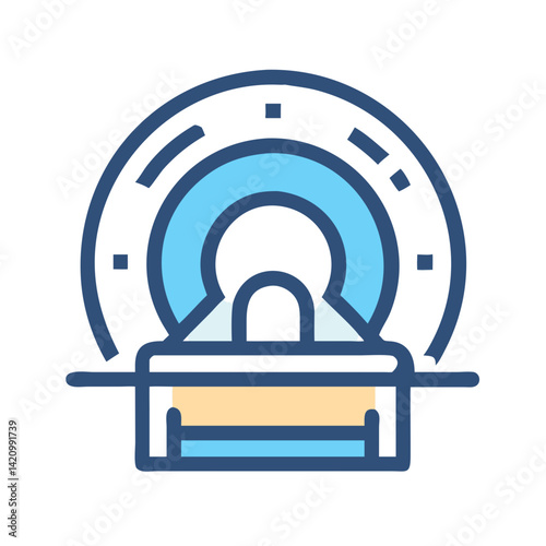 CT Scan Icon Representing Medical Imaging and Diagnostic Radiology