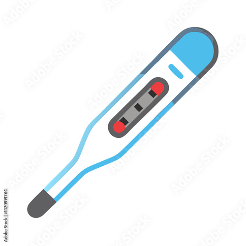 Digital Thermometer Icon Representing Fever Detection and Body Temperature Monitoring