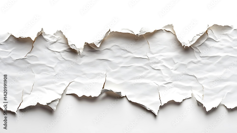 Torn White Paper Texture Background Ripped Edges Abstract Design old art raw grey crack style image Torn White Paper Texture Background Ripped Edges Abstract Design old art raw grey crack style image
