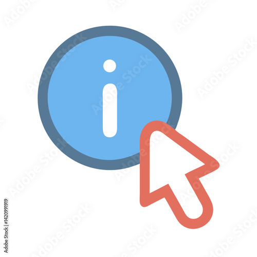 Information Button Icon Representing Clickable Info Access and User Guidance