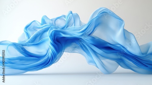 Flowing Blue Fabric