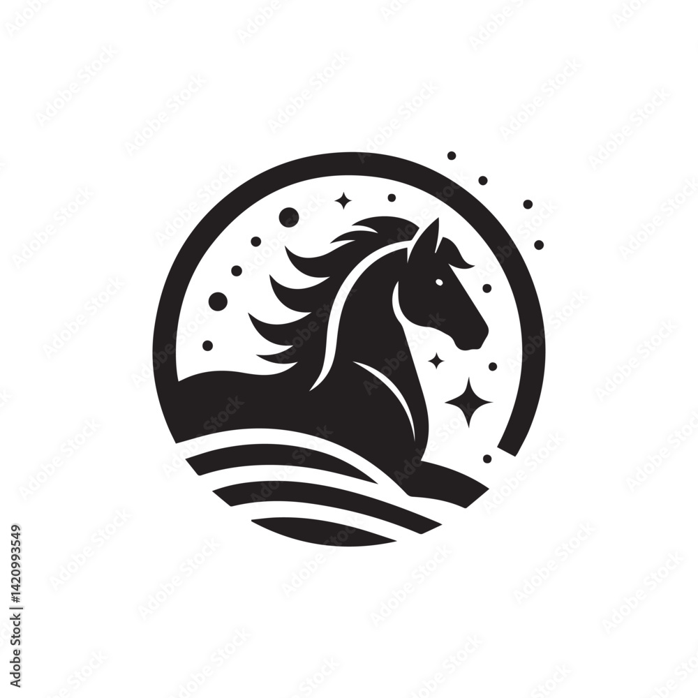 create simple black Horse Silhouette Vector with white background create simple black Horse Silhouette Vector with white background