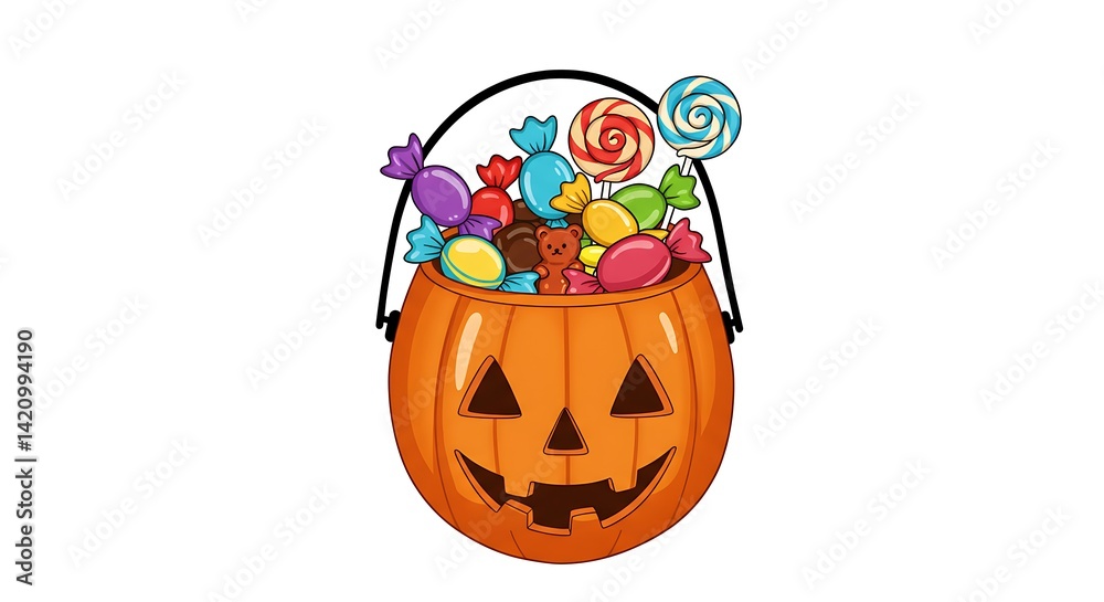 Fototapeta premium Halloween Candy Bucket