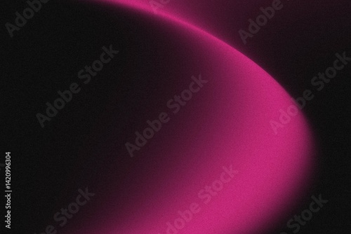 Abstract pink curved light on black background.