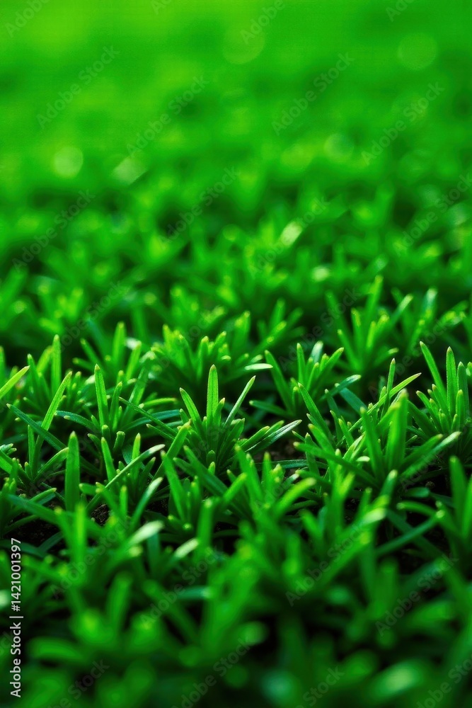 Fototapeta premium Lush green artificial turf texture, ideal for sports , nature, synthetic grass