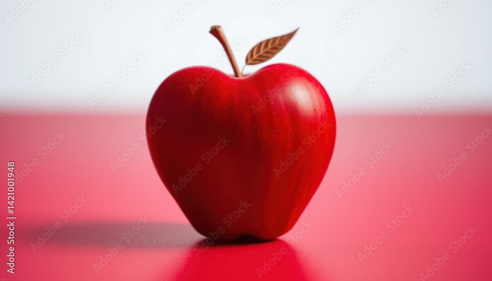 Obraz premium Single red apple, studio shot