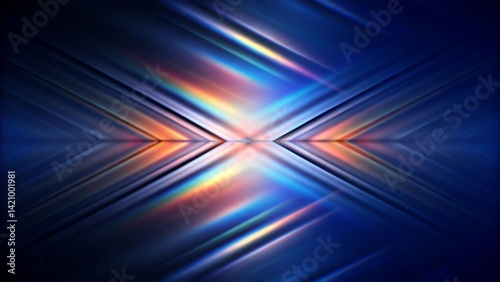 Abstract dark background of light with stripes of colourful rays moving from the center, futuristic energy burst design with glowing lines in motion and radiant color light effects