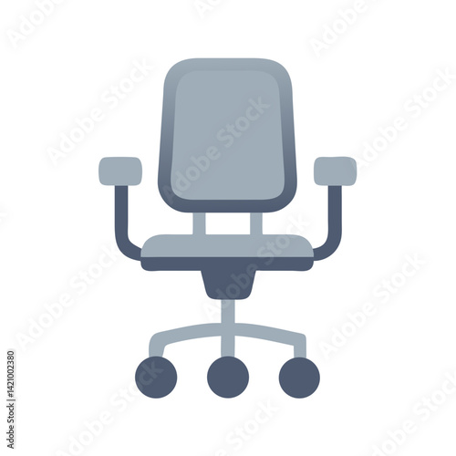 Office Chair with Casters Icon Design
