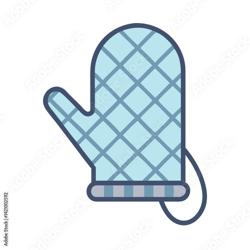 Oven Mitt with Thumb Loop Icon Design