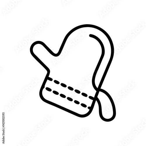 Oven Mitt with Thumb Loop Icon Design