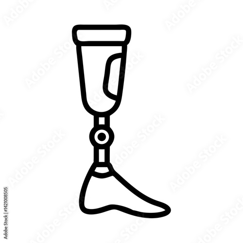 Prosthetic Leg for Veterans Icon Design