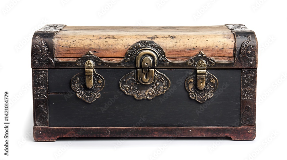 Antique wooden chest isolated on white background. Clipping path included. Antique wooden chest isolated on white background. Clipping path included.