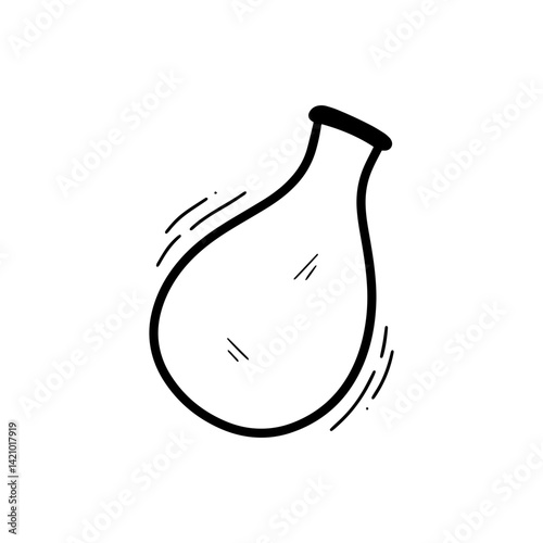 Hand Drawn Empty Balloon Illustration. Doodle Vector. Isolated on White Background - EPS 10 Vector