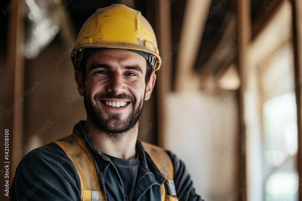 Portrait of a smiling builder Portrait of a smiling builder