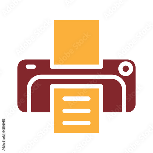 Printer Vector Glyph Two Colors Icon Design