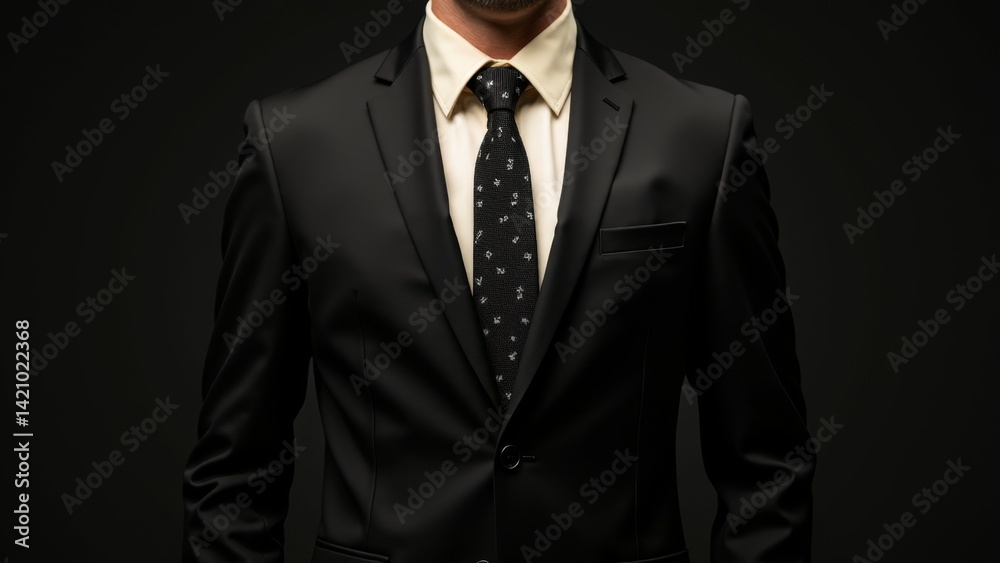 Man In A Black Business Suit Man In A Black Business Suit