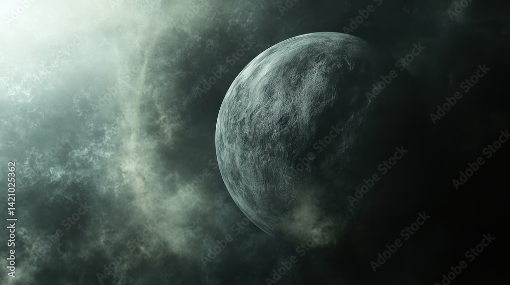 Celestial orb shrouded in nebula, a dreamscape of cosmic wonder and enigmatic beauty Celestial orb shrouded in nebula, a dreamscape of cosmic wonder and enigmatic beauty