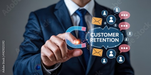 Business strategy for customer retention using engagement. photo