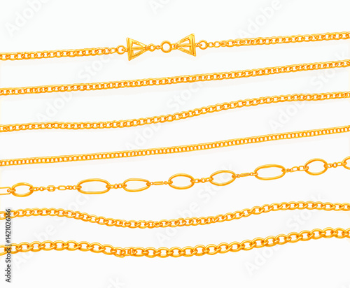 Assorted Gold Chains with Bow Clasp Detail