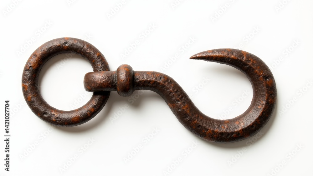 Obraz premium Aged Iron Hook With Ring Detail