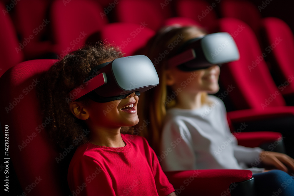 Children Experiencing Virtual Reality Entertainment
