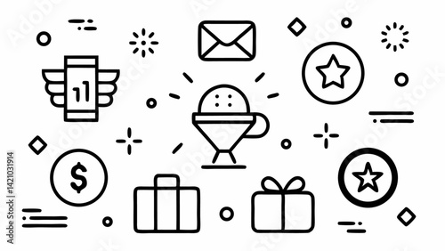 Exclusive benefits icon pack designed in editable vector style for showcasing VIP access, premium features, and loyalty rewards in digital interfaces