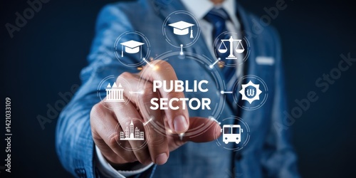 Interactive display of the public sector's elements.