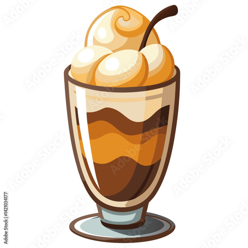 chocolate coffee  vector illustration on white background 