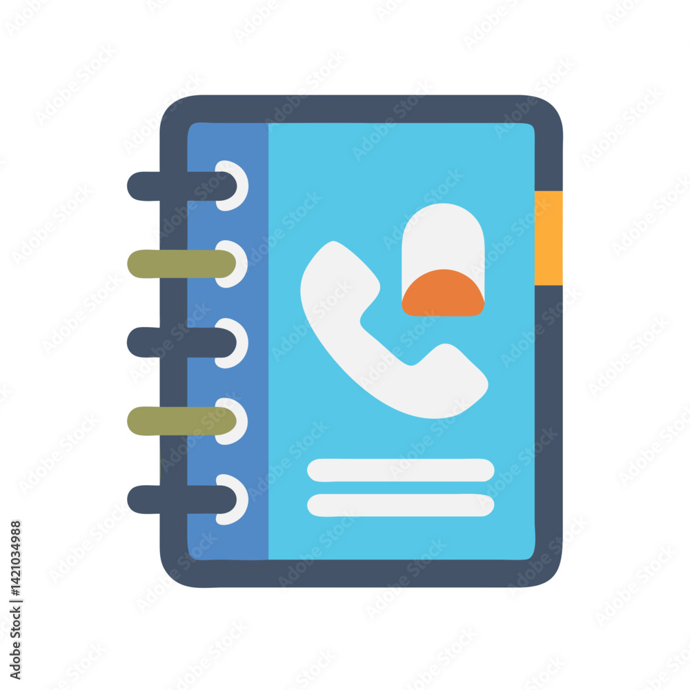 Phonebook Icon Representing Contact Directory and Address Book