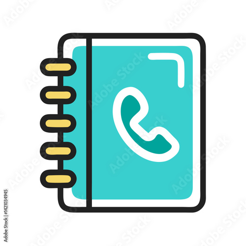 Phonebook Icon Representing Contact Directory and Address Book