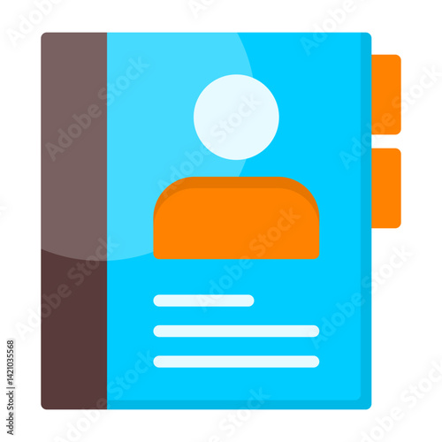 Contact Book Flat Flat Icon