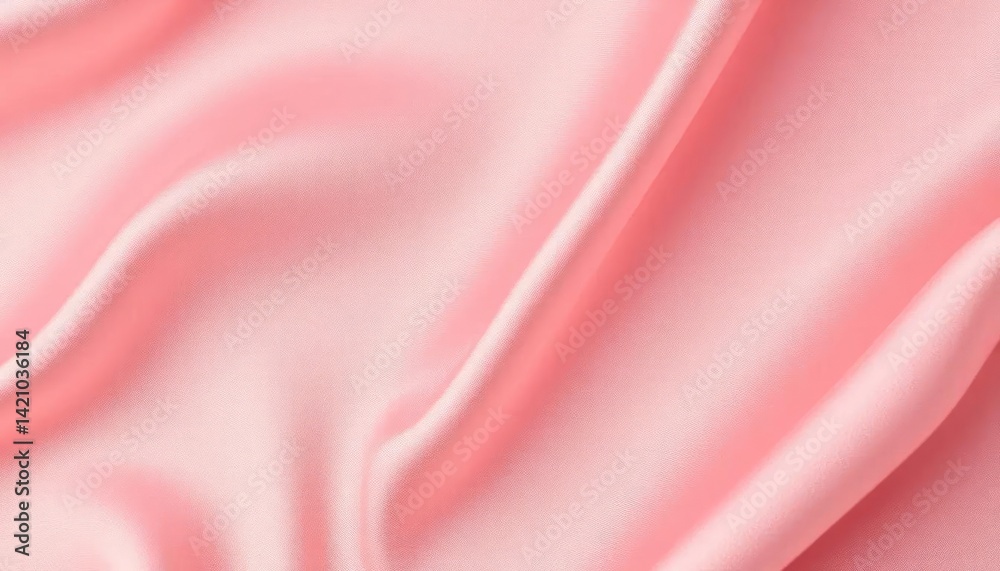 Obraz premium Smooth, soft, delicate pink fabric drapes