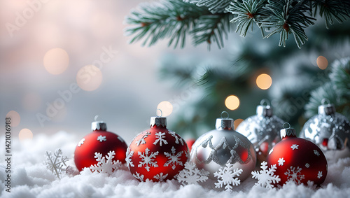 soft dreamy winter bokeh scene