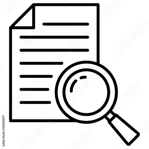 Search File Outline Icon