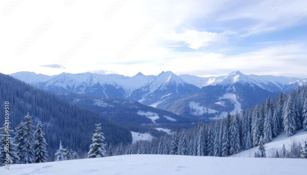 Snowy mountain range (2) Snowy mountain range (2)